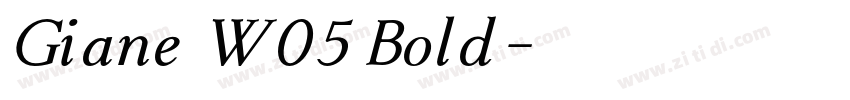 Giane W05 Bold字体转换